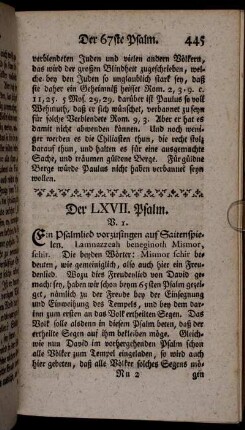 Der LXVII. Psalm.