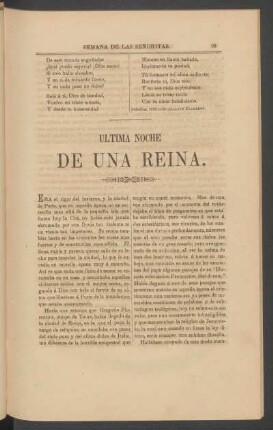 Última noche de una reina.