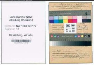 Entnazifizierung Wilhelm Hasselberg , geb. 19.06.1901 (Zoellner)