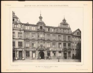 Haus zum Römischen Kaiser, Mainz: Ansicht (aus: Blätter für Architektur und Kunsthandwerk, 10. Jg., 1897, Tafel 53)