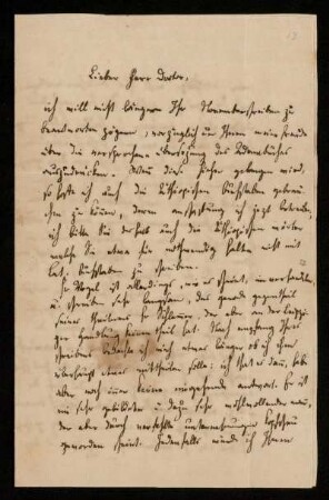 Nr. 13: Brief von Heinrich Ewald an August Dillmann, Göttingen, 7.12.1852