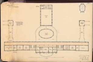 Erziehungsheim Schinkelwettbewerb 1909: Unterrichtsgebäude. Grundriss 1. OG 1:150