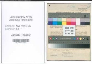 Entnazifizierung Theodor Jansen , geb. 12.11.1901 (Schulleiter)