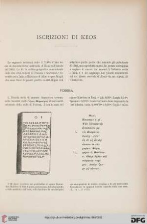 1: Iscrizioni di Keos