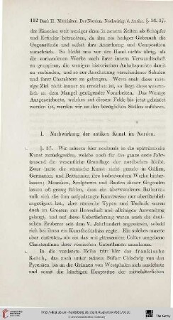 I. Zeitraum : Nachwirkung der antiken Kunst im Norden