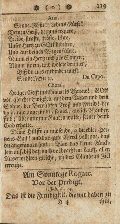 Am Sonntage Rogate.