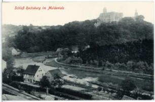 Rochsburg mit Blick auf Schloss Rochsburg und die Mulde