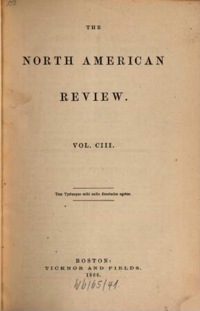 The North American review. 103. 1866
