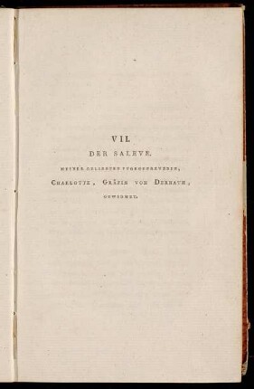 VII. Der Saleve. Meiner geliebten Jugendfreundin, Charlotte, Gräfin von Dernath, gewidmet.