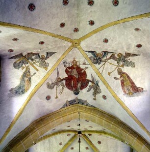 Christus als Weltenrichter mit Maria und Johannes