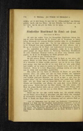 Künstlerischer Wandschmuck für Schule und Haus