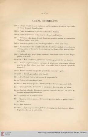 Armes, Étendards (Nr. 324 - 413)