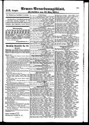 413.Ausgabe. Dienstag, 23. März 1915