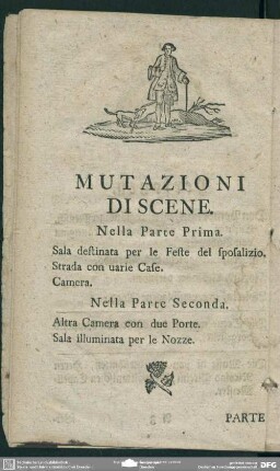 Mutazioni di scene / Verwandlungen des Schauplatzes