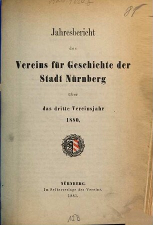 Jahresbericht : über das ... Vereinsjahr. 3. 1880 (1881)