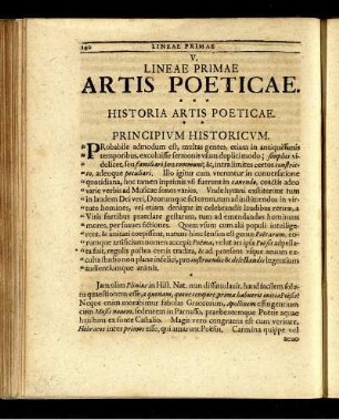 V. Lineae Primae Artis Poeticae.