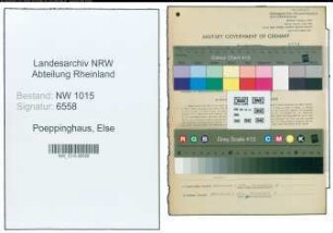 Entnazifizierung Else Poeppinghaus , geb. 10.03.1908 (Geschaeftsfuehrerin)