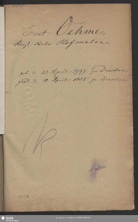 Nr. 90-92. Oehme, Ernst Ferdinand