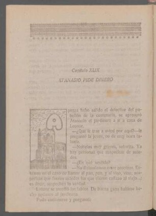 Capítulo XLIX - Atanasio pide dinero