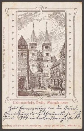 Ansichtskarte "Liebfrauenkirche", Wrangelstrasse