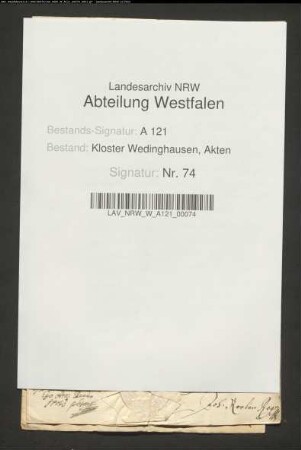 Anlagen zum Prozess Schulte zu Ostönnen beziehungsweise Kloster Wedinghausen gegen Stadt Werl wegen ungebührlicher Schatzung.