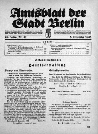 1935,49: Nr. 49, 8. Dezember 1935