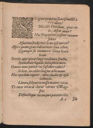 Sic igitur properas suavißime David abire ...