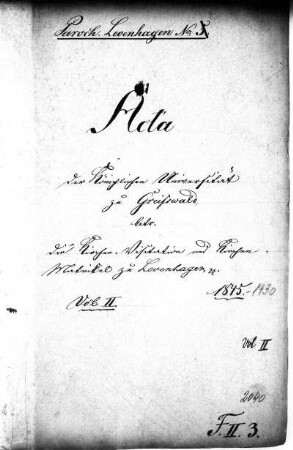 Kirchenvisitation und Kirchenmatrikel in Levenhagen