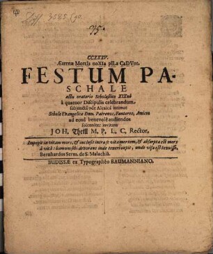 CCXXXV. Festum paschale