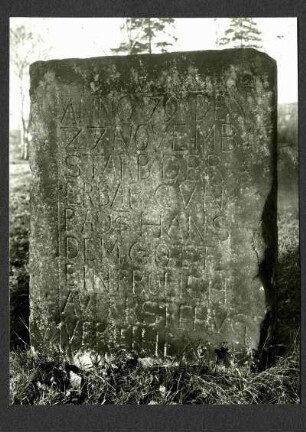 alter Friedhof, Grabstein