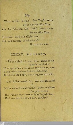CXXXV. An Fanny
