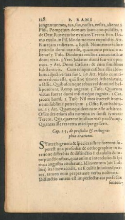 Cap. 23, de prosodia & orthographia orationis.