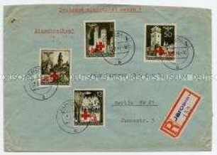 Briefumschlag mit Sondermarken aus dem "General- Gouvernement"