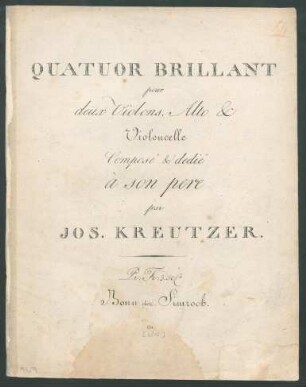 Quatuor Brillant pour deux Violons, Alto & Violoncelle