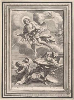 Die Auferstehung Christi, aus: Sei omelie di Nostro Signore papa Clemente undecimo esposte in versi da Alessandro Guidi, Rom 1712