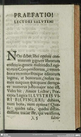 Praefatio! Lectori Salutem!