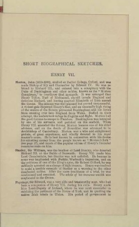 SHORT BIOGRAPHICAL SKETCHES