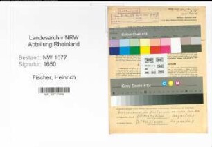 Entnazifizierung Heinrich Fischer , geb. 19.06.1893 (Polizist)