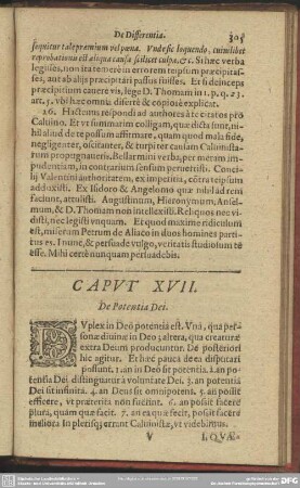 Caput XVII. De Potentia Dei