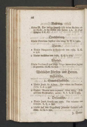 Weltlicher Fürsten und Herren.