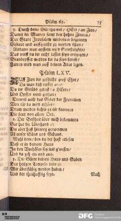 Psalm LXV, LXVL, LXVII, LXVIII, LXIX