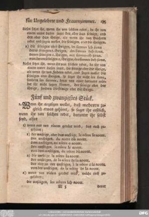 Fünf und zwanzigstes Stück.