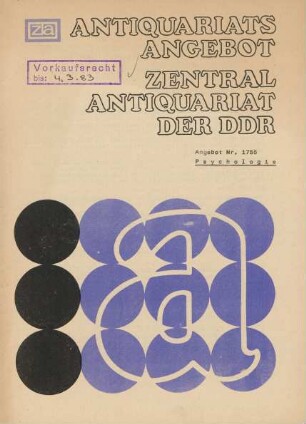 Nr. 1755: Psychologie