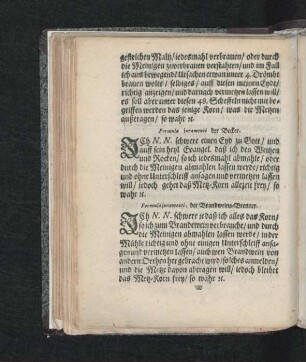 Formula iuramenti der Becker.