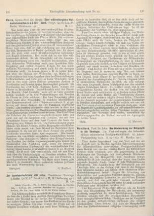 535-536 [Rezension] Zur Auseinandersetzung mit Jatho. Frankfurter Vorträge. 5. Reihe