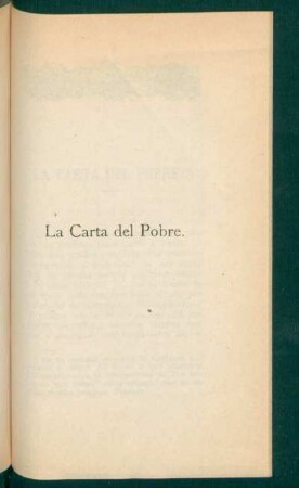La carta del pobre.