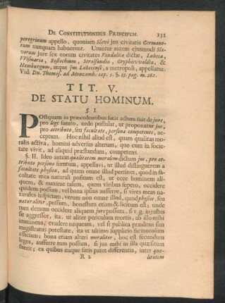 Tit. V. De Statu Hominum
