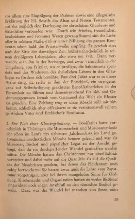 2. Der Plan einer Klostergründung.