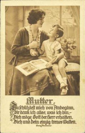 Mutter - Du schütztest mich von Anbeginn [...]
