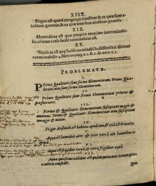 Theses Philosophicae De Elementis